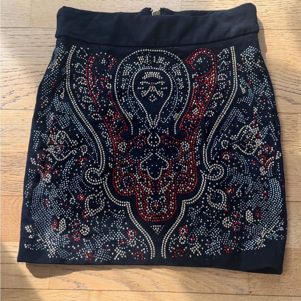 Kikiriki Embellished Black and Red Skirt